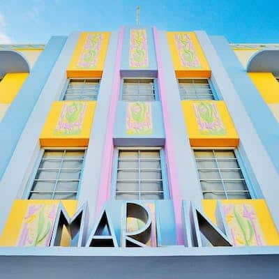 The Marlin Hotel in der Collins Avenue, Miami Beach in Miami, Florida, USA